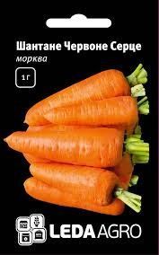Морква "Шантане Червоне Серце" 1г. LedaAgro 4820119797907 фото