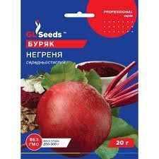 Буряк "Негрення" круглий  20г. GL Seeds 4823096911618 фото